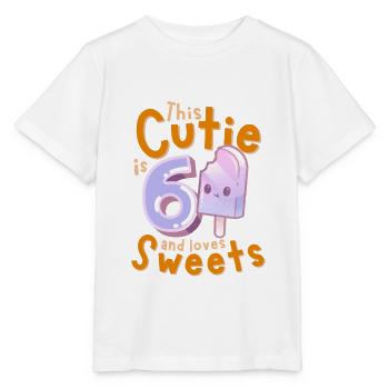 6. Geburtstag Kawaii Eis Geschenkidee für Mädchen - Stanley/Stella Kinder T-Shirt MINI CREATOR  - Weiß - Vorne - Maike (125cm)