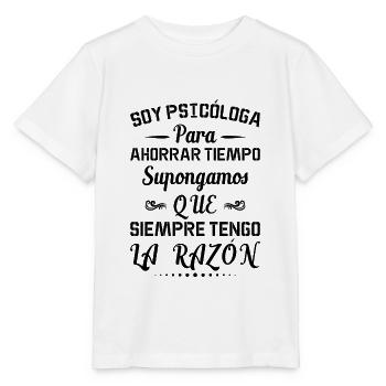 Je Suis Psychologue - T-shirt bio MINI CREATOR Stanley/Stella Enfant - blanc - Devant - Maike (125cm)