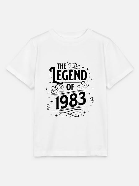 Die Legende von 1983 Geburtstag - Stanley/Stella Kinder T-Shirt MINI CREATOR - Weiß