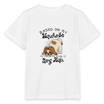 Basierend auf meiner Garderobe ist meine Lieblingsfarbe Hund - Stanley/Stella Kinder T-Shirt MINI CREATOR  - Weiß - Vorne - Maike (125cm)