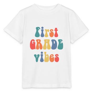 First grade vibes school graphic design - Stanley/Stella MINI CREATOR Kids’ T-Shirt - white - Front - Maike (125cm)