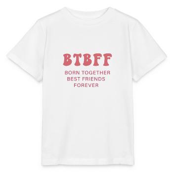 BTBFF Matching Twin Outfit Identical Twins - Stanley/Stella MINI CREATOR Kids’ T-Shirt - white - Front - Maike (125cm)