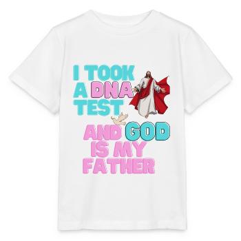I Took A DNA Test And God Is My Father 25 - Stanley/Stella Kinder T-Shirt MINI CREATOR  - Weiß - Vorne - Maike (125cm)