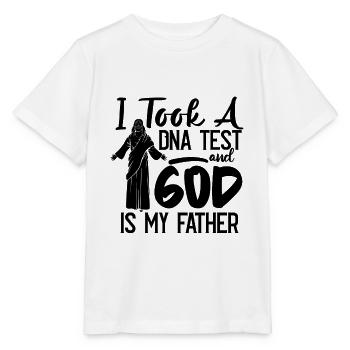 I Took A DNA Test And God Is My Father 22 - Stanley/Stella Kinder T-Shirt MINI CREATOR  - Weiß - Vorne - Maike (125cm)