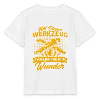Sanitär Klempner Anlagenmechaniker Geschenk - Stanley/Stella Kinder T-Shirt MINI CREATOR  - Weiß - Vorne - Maike (125cm)