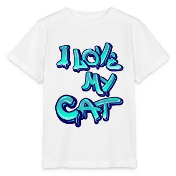 J’aime mon chat - T-shirt bio MINI CREATOR Stanley/Stella Enfant - blanc - Devant - Maike (125cm)