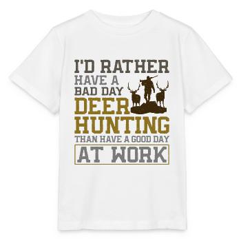 Chasseur de cerfs buck J’aurais - T-shirt bio MINI CREATOR Stanley/Stella Enfant - blanc - Devant - Maike (125cm)