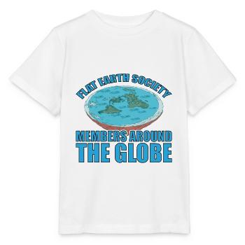 Flat Earth Society, membres du monde entier 15 - T-shirt bio MINI CREATOR Stanley/Stella Enfant - blanc - Devant - Maike (125cm)