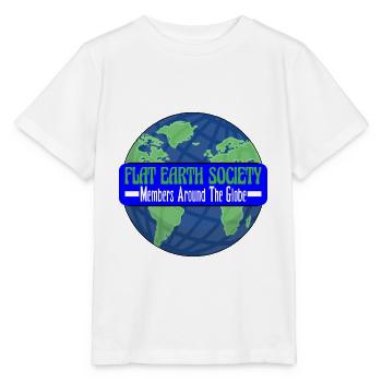 Flat Earth Society, membres du monde entier 18 - T-shirt bio MINI CREATOR Stanley/Stella Enfant - blanc - Devant - Maike (125cm)