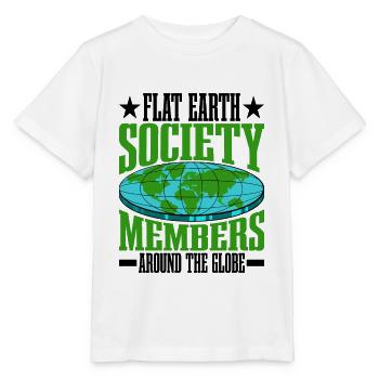 Flat Earth Society, membres du monde entier 16 - T-shirt bio MINI CREATOR Stanley/Stella Enfant - blanc - Devant - Maike (125cm)