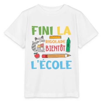 Fini La Rigolade Bientôt L École rentrée scolaire - T-shirt bio MINI CREATOR Stanley/Stella Enfant - blanc - Devant - Maike (125cm)