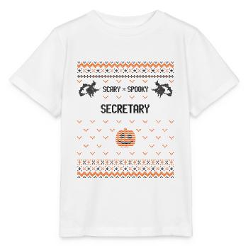 Gruselige und gruselige Sekretärin - Stanley/Stella Kinder T-Shirt MINI CREATOR  - Weiß - Vorne - Maike (125cm)