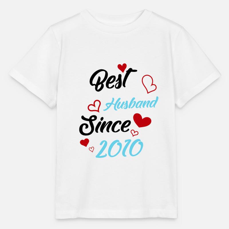 Bester Ehemann seit 2010 Hochzeit - Stanley/Stella Kinder T-Shirt MINI CREATOR  - Weiß