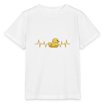 Bain battement de cœur de canard - T-shirt bio MINI CREATOR Stanley/Stella Enfant - blanc - Devant - Maike (125cm)