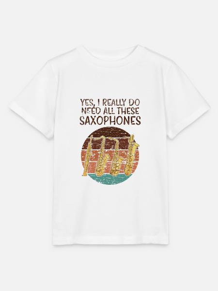 Saxophone Arten - Stanley/Stella Kinder T-Shirt MINI CREATOR - Weiß