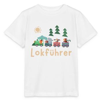 Lokführer Eisenbahn - Stanley/Stella Kinder T-Shirt MINI CREATOR  - Weiß - Vorne - Maike (125cm)