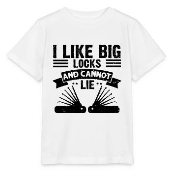 Big locks no liar lockpicking design - Stanley/Stella MINI CREATOR Kids’ T-Shirt - white - Front - Maike (125cm)