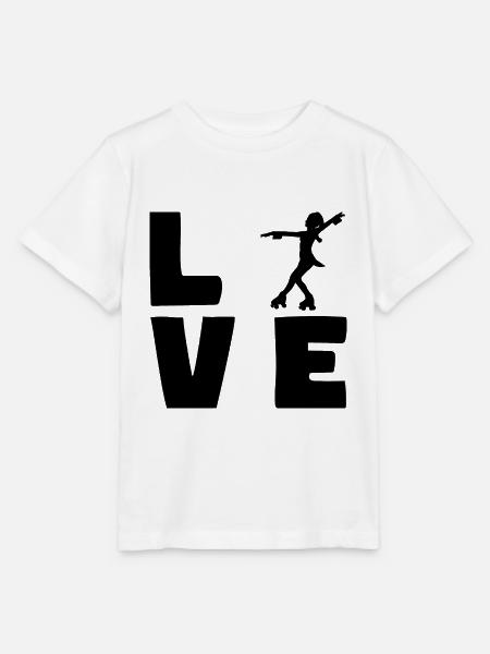 Rollerskating LOVE - Stanley/Stella Kinder T-Shirt MINI CREATOR  - Weiß