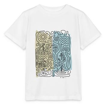 Summer vibes (farbig) - Stanley/Stella Kinder T-Shirt MINI CREATOR  - Weiß - Vorne - Maike (125cm)
