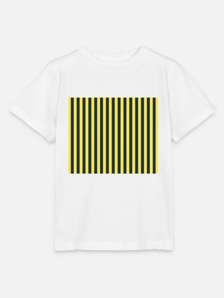 Stripes Navy Gelb - Stanley/Stella Kinder T-Shirt MINI CREATOR - Weiß