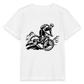 Mountainbiker Mountainbike - Stanley/Stella Kinder T-Shirt MINI CREATOR  - Weiß - Vorne - Maike (125cm)