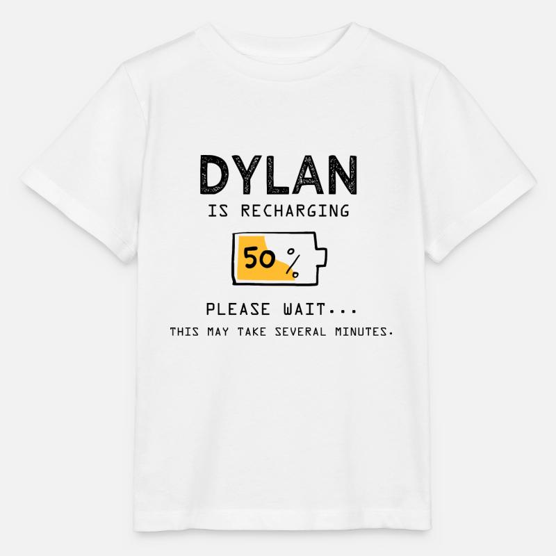 Dylan prénom drôle sarcastique Cadeaux Dylan - T-shirt bio MINI CREATOR Stanley/Stella Enfant - blanc