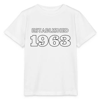 Established 1963 - Stanley/Stella Kinder T-Shirt MINI CREATOR  - Weiß - Vorne - Maike (125cm)