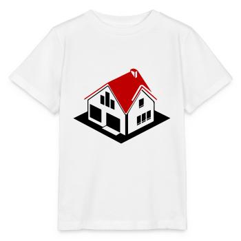 Haus Immobilie Logo - Stanley/Stella Kinder T-Shirt MINI CREATOR  - Weiß - Vorne - Maike (125cm)