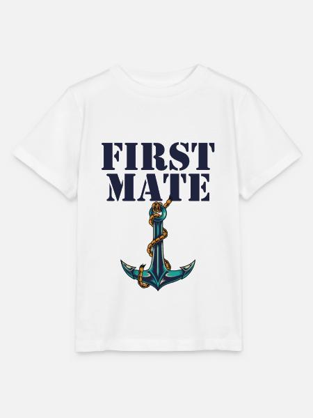 First Mate Daddy Matching - Stanley/Stella Kinder T-Shirt MINI CREATOR - Weiß