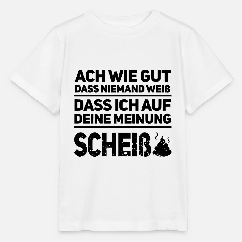Ich scheiß auf deine Meinung Geschenk Idee - Stanley/Stella Kinder T-Shirt MINI CREATOR  - Weiß