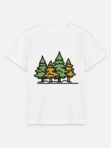 Wald Bäume - Stanley/Stella Kinder T-Shirt MINI CREATOR - Weiß