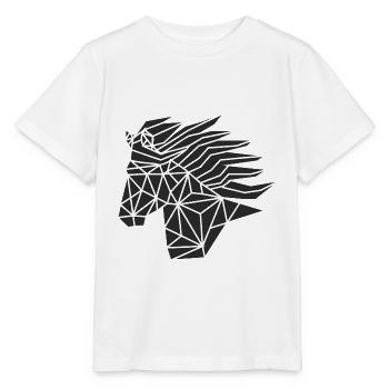 Islandpferdekopf geo black1 - Stanley/Stella Kinder T-Shirt MINI CREATOR  - Weiß - Vorne - Maike (125cm)