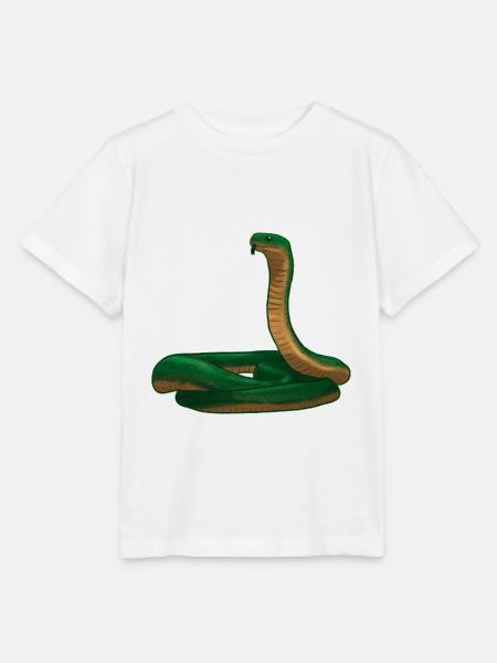 Schlange - Stanley/Stella Kinder T-Shirt MINI CREATOR - Weiß