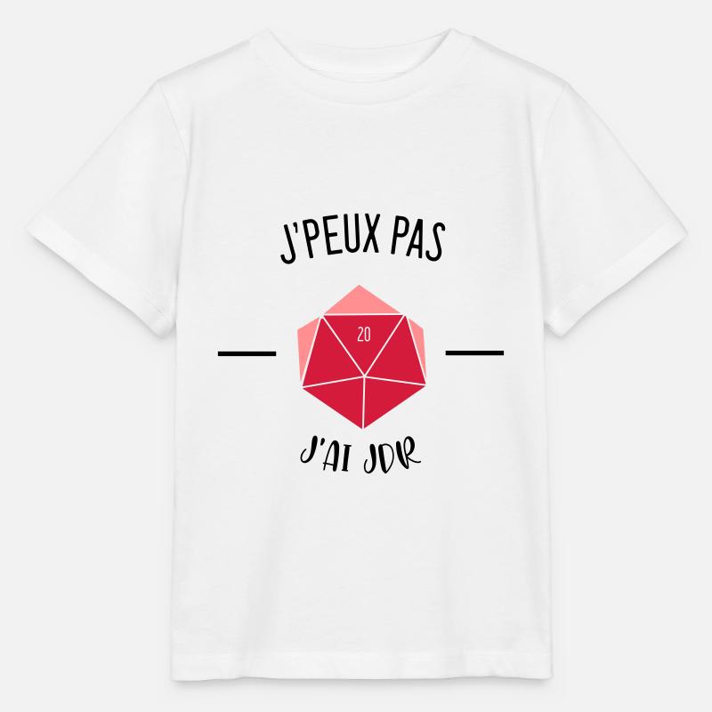 J'peux pas, j'ai jdr - T-shirt bio MINI CREATOR Stanley/Stella Enfant - blanc