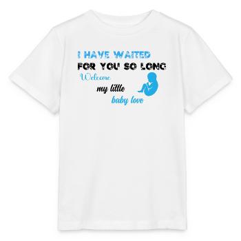 Je t'ai tant attendu BLU BLK - T-shirt bio MINI CREATOR Stanley/Stella Enfant - blanc - Devant - Maike (125cm)