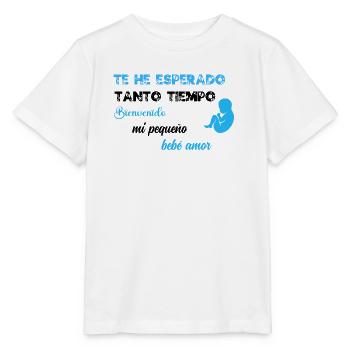 Je t'ai tant attendu BLU BLK - T-shirt bio MINI CREATOR Stanley/Stella Enfant - blanc - Devant - Maike (125cm)