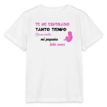 Je t'ai tant attendu PNK BLK - T-shirt bio MINI CREATOR Stanley/Stella Enfant - blanc - Devant - Maike (125cm)