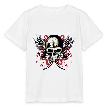 Schädel Fantasie Schädel Schädel - Stanley/Stella Kinder T-Shirt MINI CREATOR  - Weiß - Vorne - Maike (125cm)