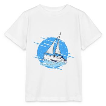 Segelboot - Stanley/Stella Kinder T-Shirt MINI CREATOR  - Weiß - Vorne - Maike (125cm)