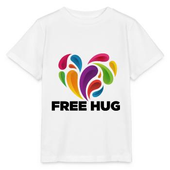 Free hug - Stanley/Stella MINI CREATOR Kids’ T-Shirt - white - Front - Maike (125cm)