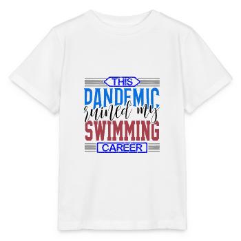 La pandémie de cadeaux de nageur a ruiné ma carrière de nageur - T-shirt bio MINI CREATOR Stanley/Stella Enfant - blanc - Devant - Maike (125cm)