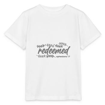 Christianity Gift Redeemed Ephesians 1 7 - Stanley/Stella MINI CREATOR Kids’ T-Shirt - white - Front - Maike (125cm)