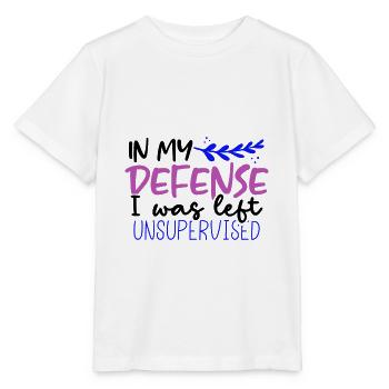 Sarcastique dans ma défense laissé sarcasme sans supervision - T-shirt bio MINI CREATOR Stanley/Stella Enfant - blanc - Devant - Maike (125cm)