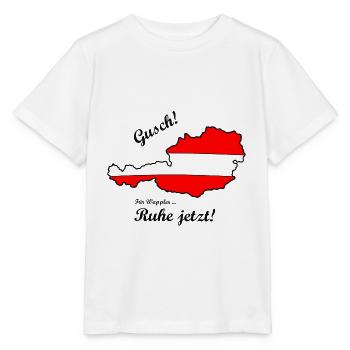 Österreich Dialekt - Gusch - Stanley/Stella Kinder T-Shirt MINI CREATOR  - Weiß - Vorne - Maike (125cm)