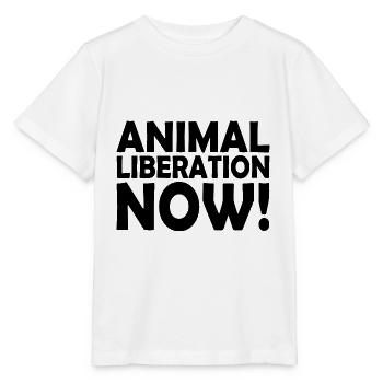 Animal liberation now - T-shirt bio MINI CREATOR Stanley/Stella Enfant - blanc - Devant - Maike (125cm)