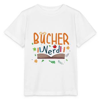 Bücher Nerd Buch Bibliothek Lesen Krimi Romane - Stanley/Stella Kinder T-Shirt MINI CREATOR  - Weiß - Vorne - Maike (125cm)