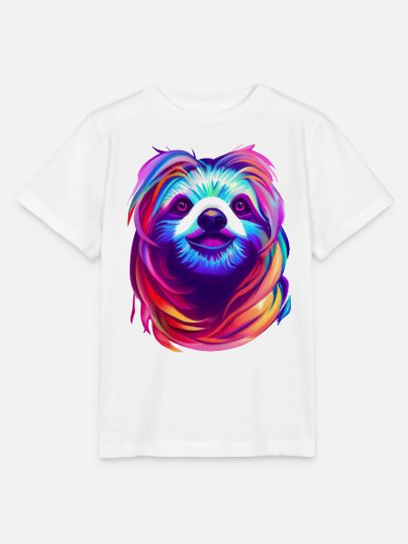 Faultier Bunt - Stanley/Stella Kinder T-Shirt MINI CREATOR - Weiß