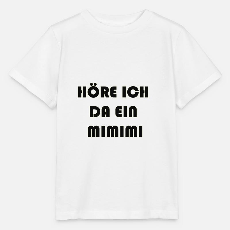 HÖRE ICH DA EIN MIMIMI - Stanley/Stella Kinder T-Shirt MINI CREATOR  - Weiß