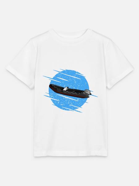Schlauchboot Motorboot - Stanley/Stella Kinder T-Shirt MINI CREATOR - Weiß