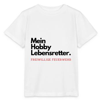 Mein Hobby Lebensretter. Freiwillige Feuerwehr. - Stanley/Stella Kinder T-Shirt MINI CREATOR  - Weiß - Vorne - Maike (125cm)